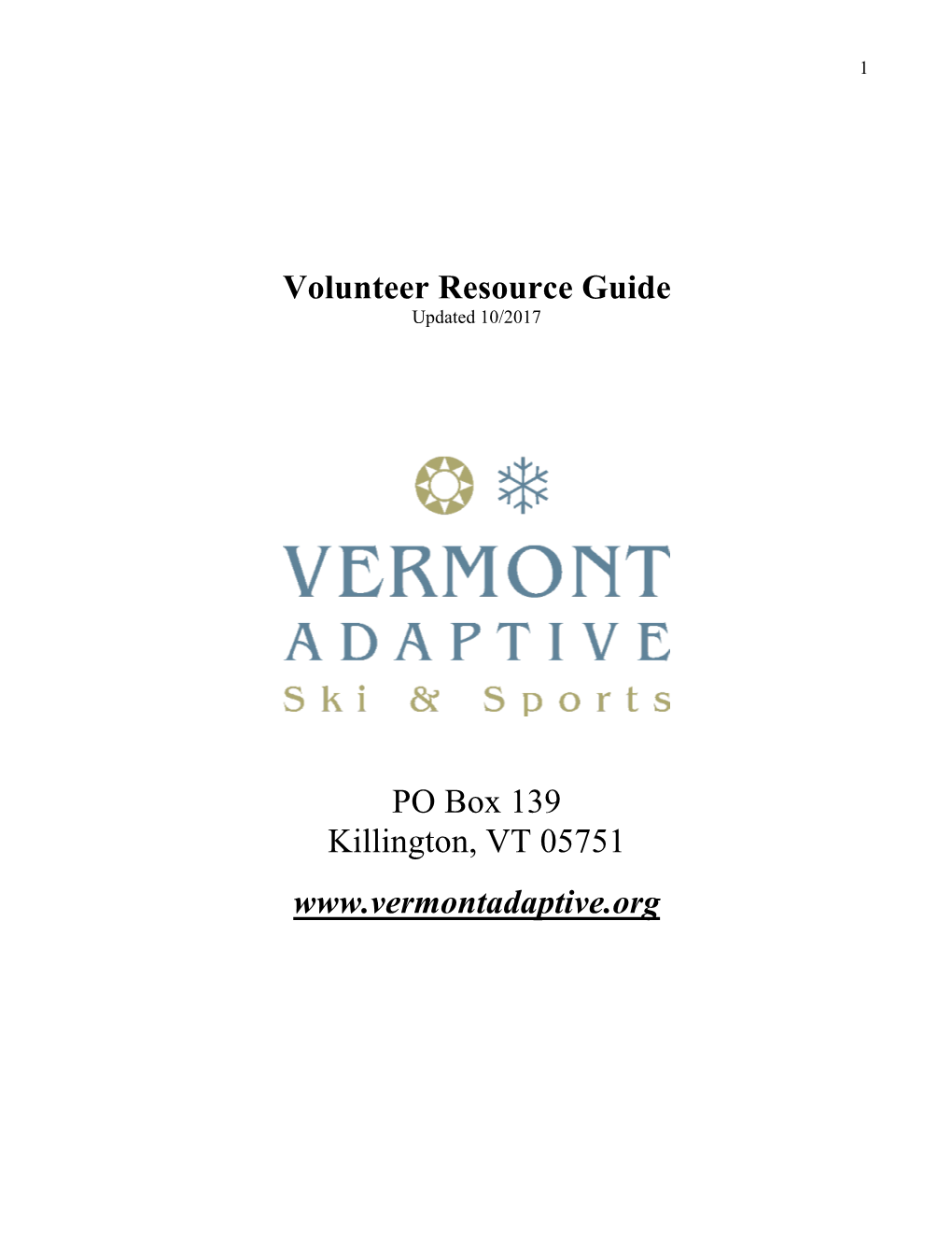 2018 ONLINE Volunteer Resource Guide Edit 10-16