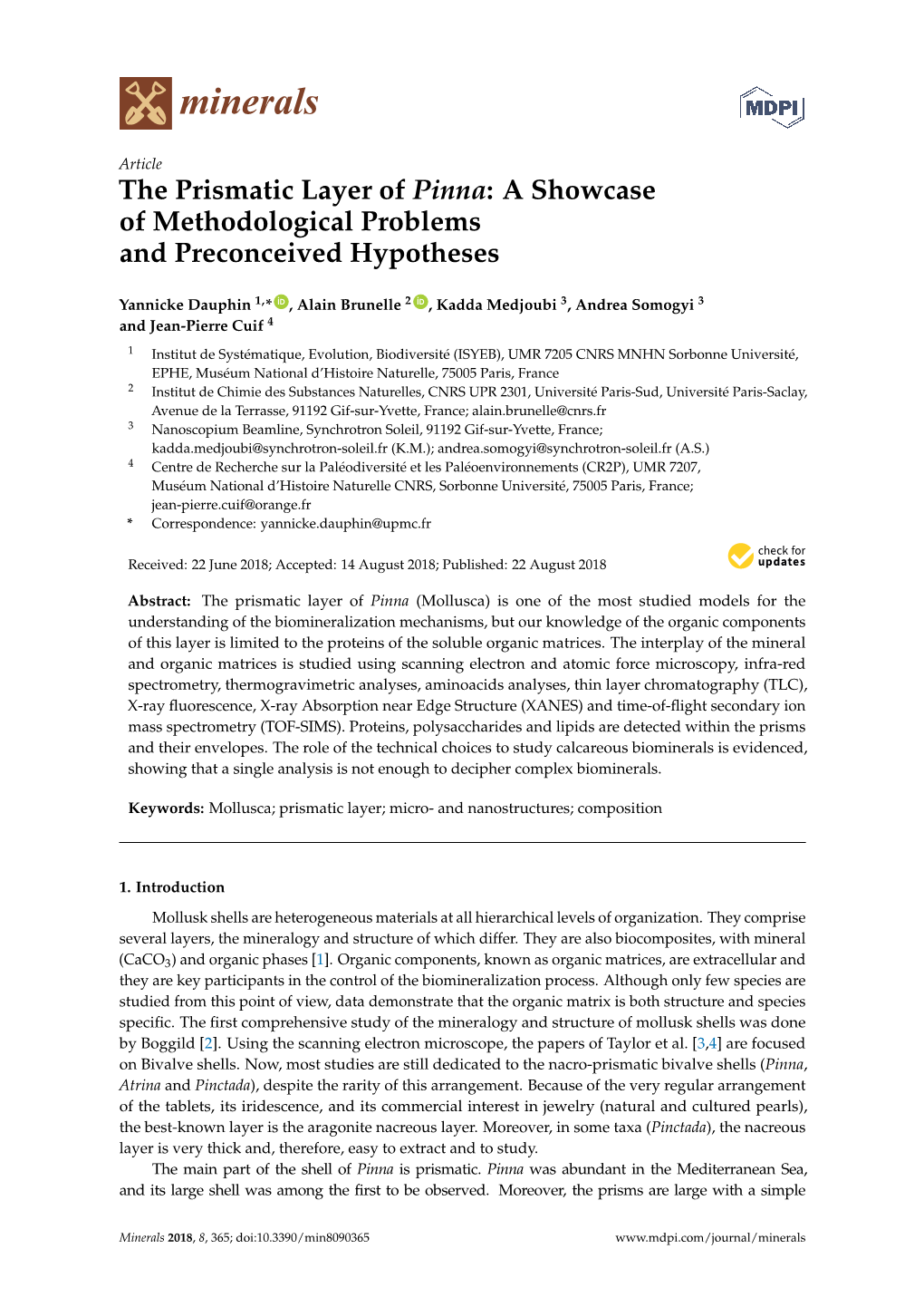 The Prismatic Layer of Pinna: a Showcase of Methodological Problems and Preconceived Hypotheses