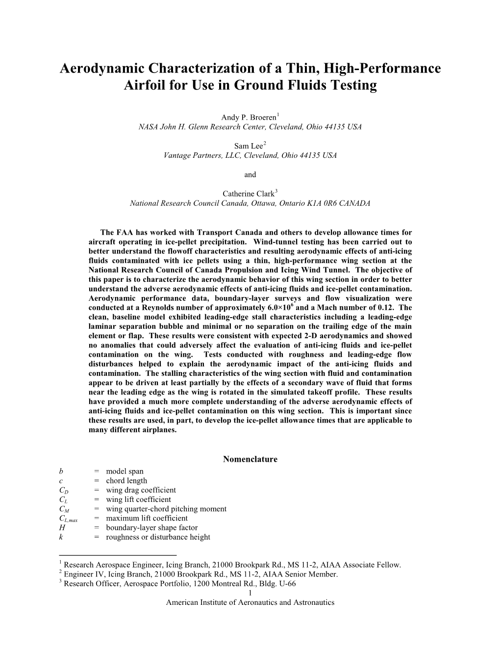 Aerodynamic Characterization of a Thin, High-Performance Airfoil for Use in Ground Fluids Testing