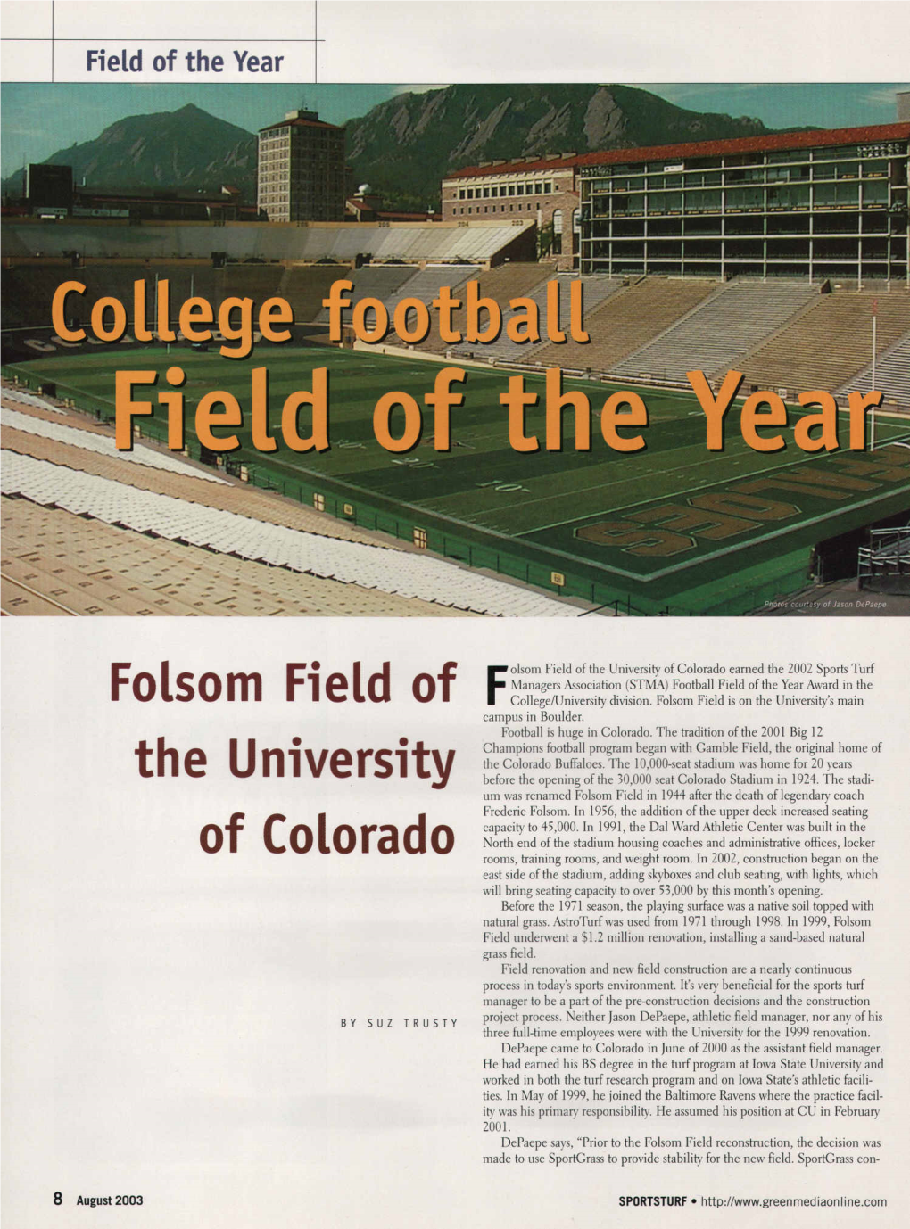 Folsom Field of the University of Colorado