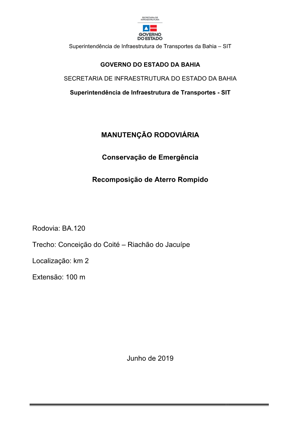 BA.120 Trecho: Conceição Do Co