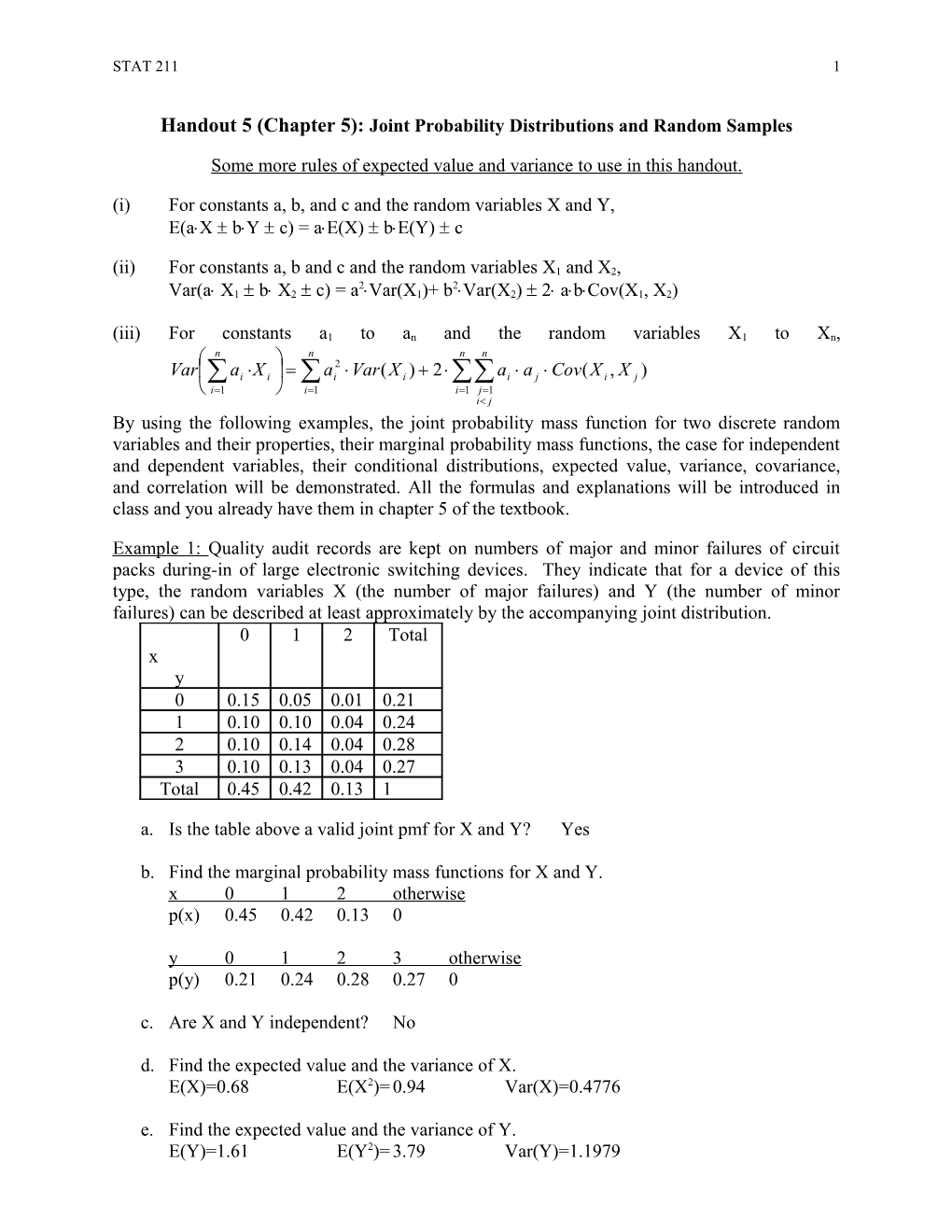 Suppose That a Pair of Random Variables Have the Same Joint Probability Density