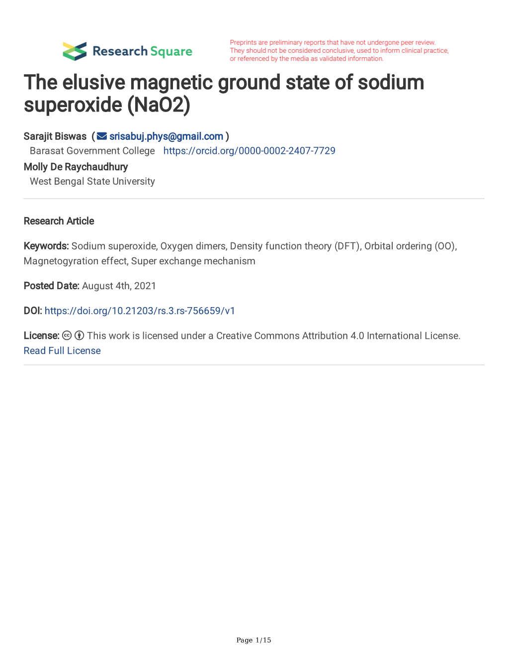 The Elusive Magnetic Ground State of Sodium Superoxide (Nao2)