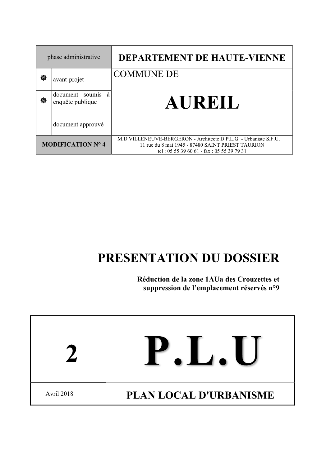 Note De Présentation