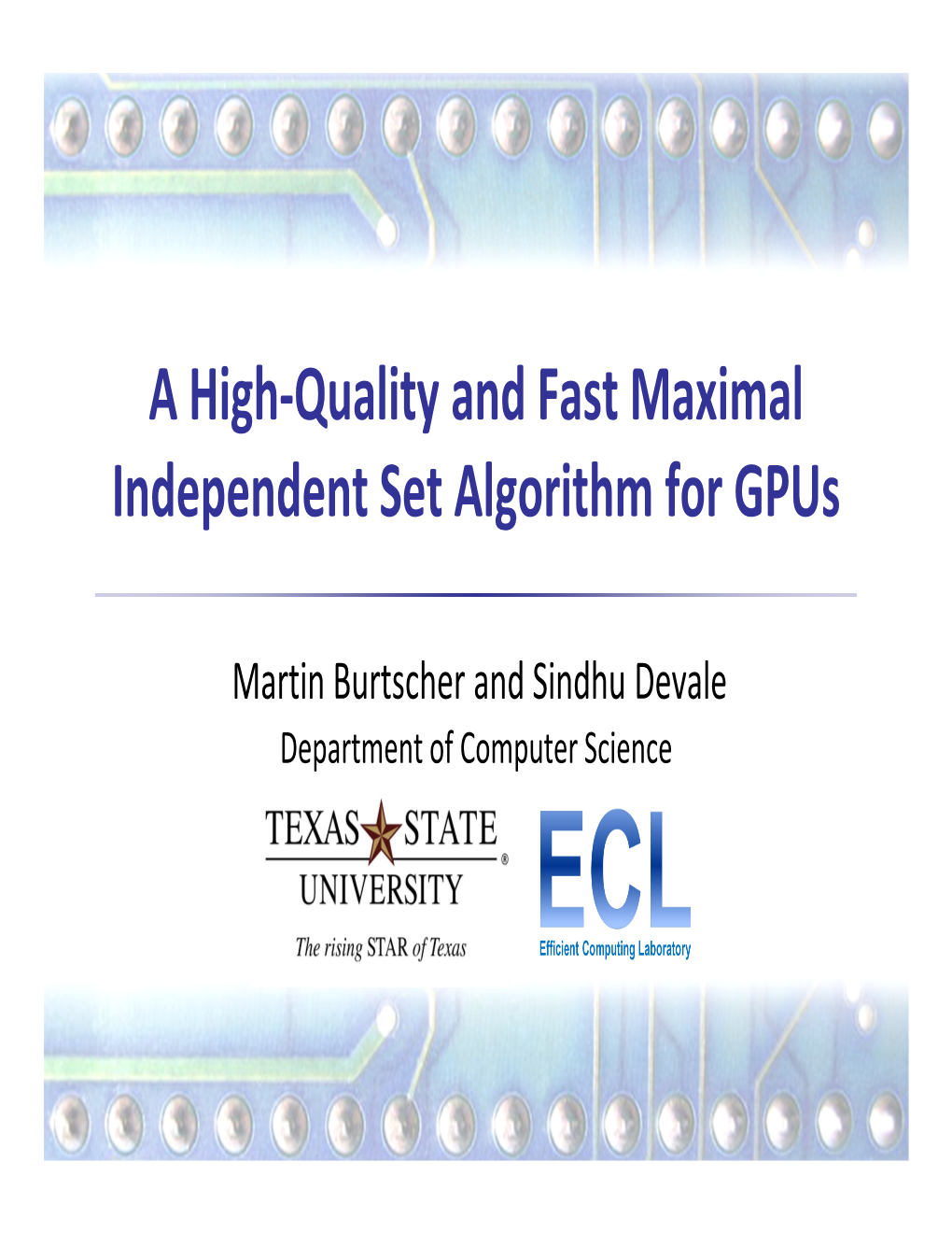 A High-Quality and Fast Maximal Independent Set Algorithm for Gpus