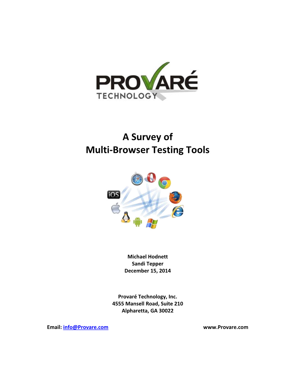 A Survey of Multi-Browser Testing Tools