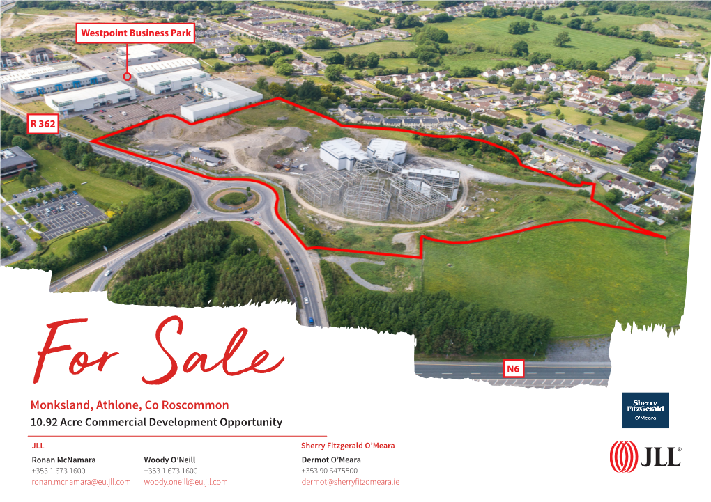 Monksland, Athlone, Co Roscommon 10.92 Acre Commercial Development Opportunity