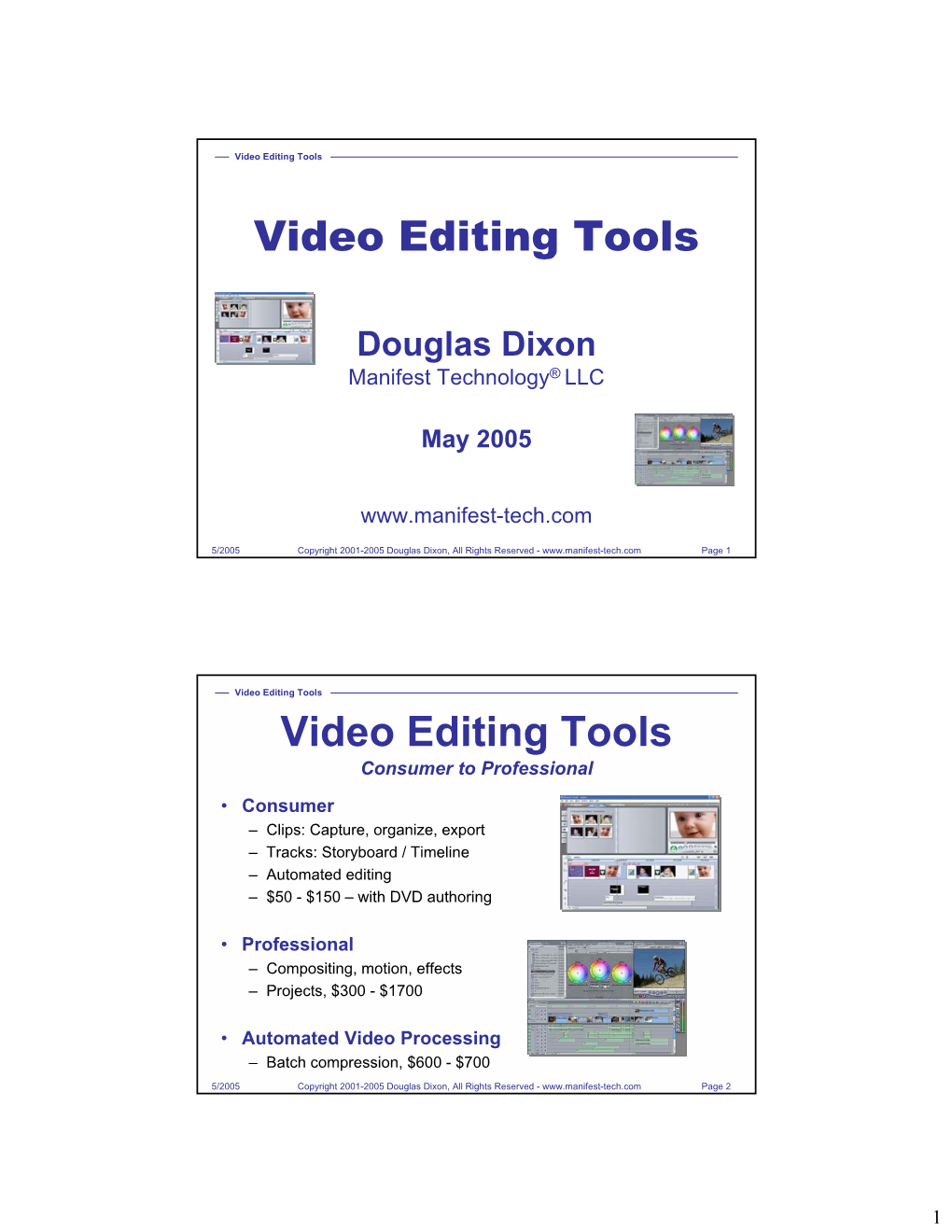 Video Editing Tools