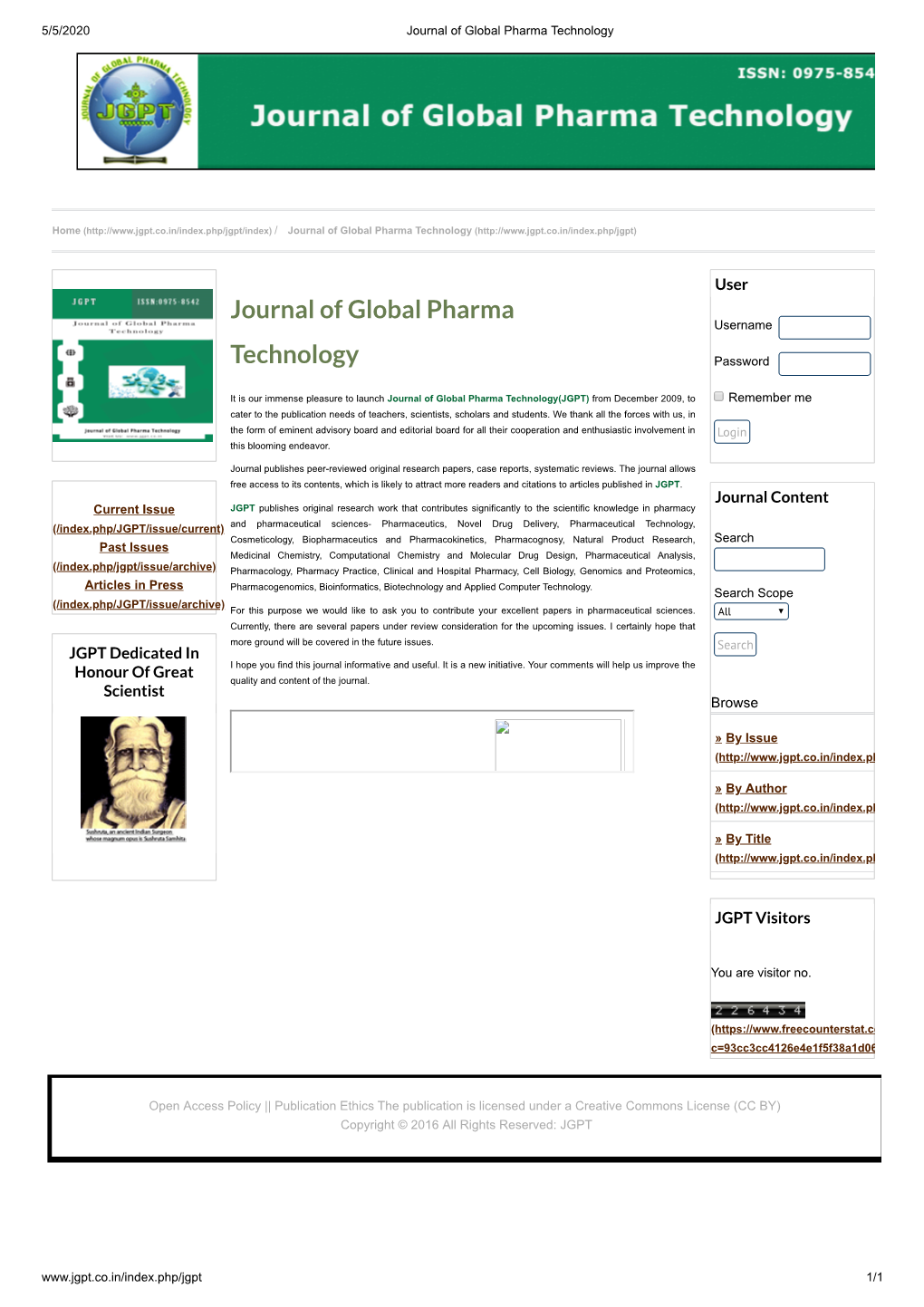 Journal of Global Pharma Technology