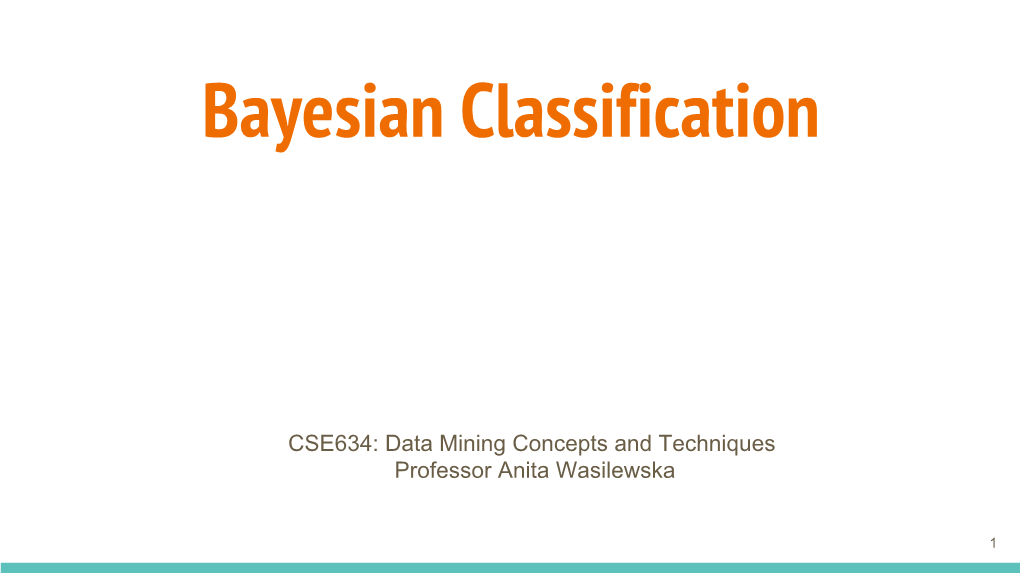 Naive Bayes Classifier