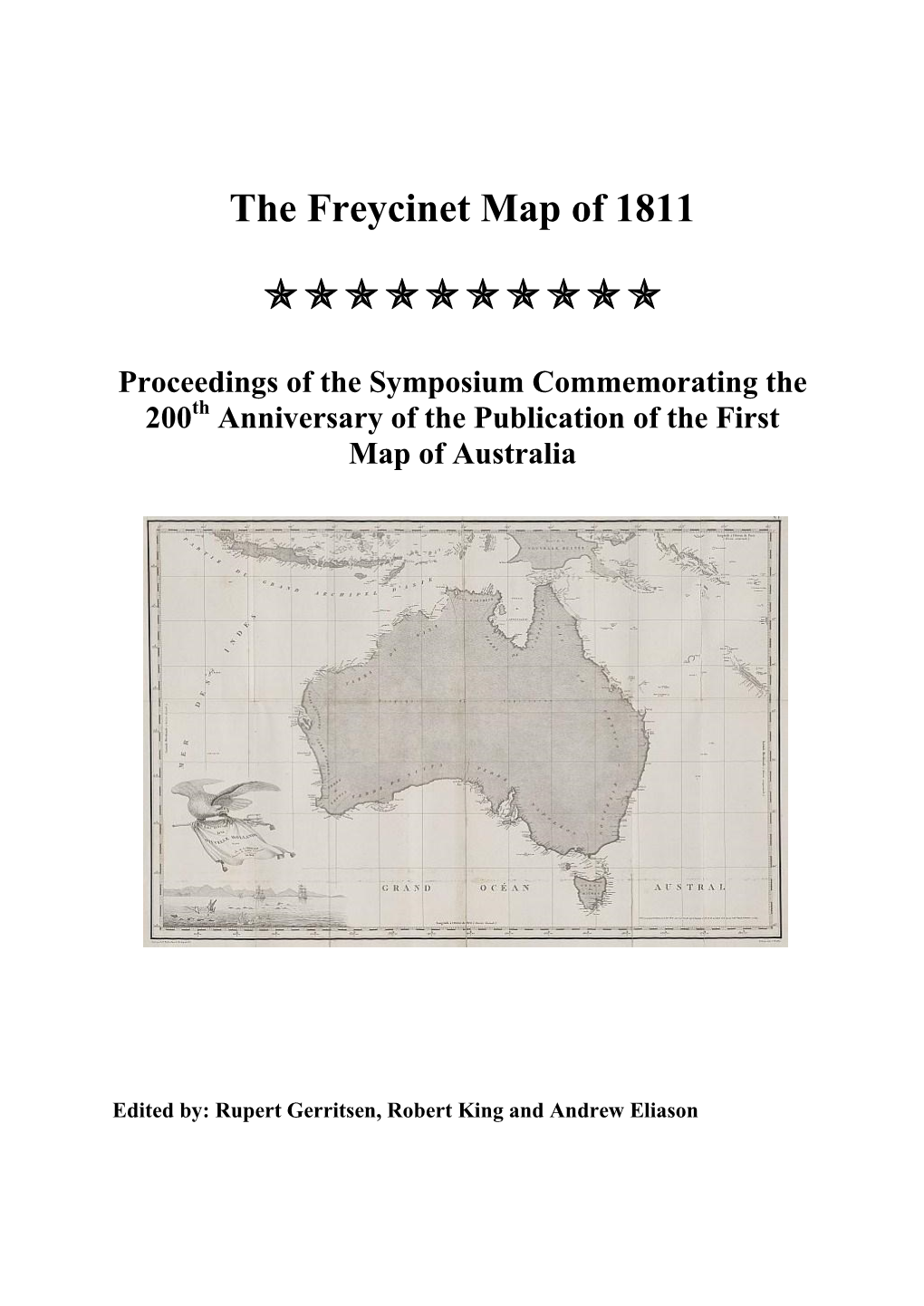 The Freycinet Map of 1811 ••••••••••