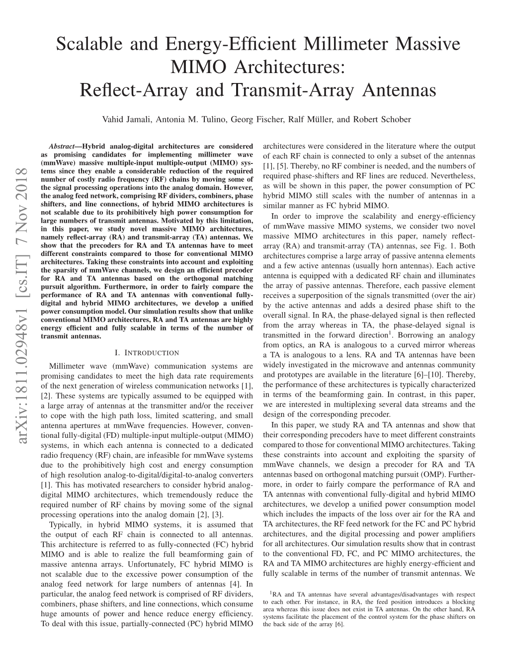 Reflect-Array and Transmit-Array Antennas