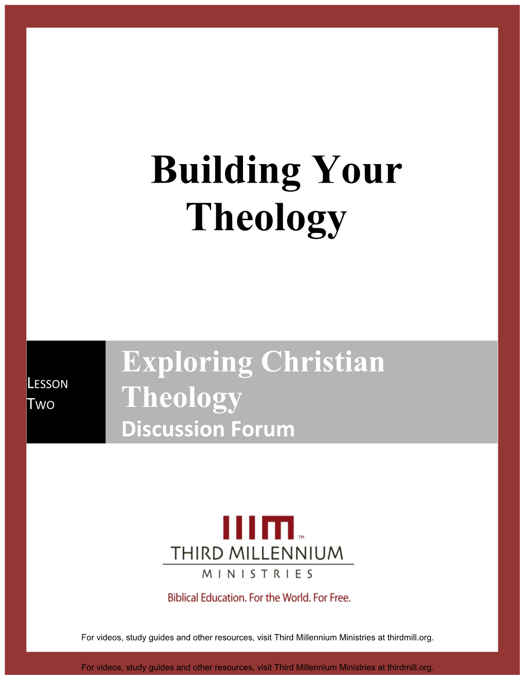 Building Your Theology s2