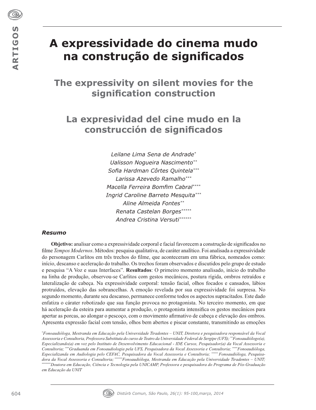 A Expressividade Do Cinema Mudo Na Construção De Significados