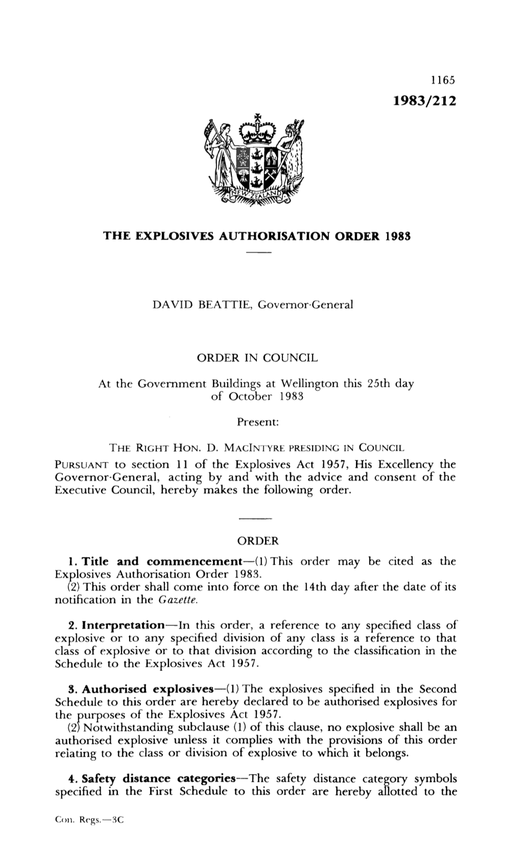 The Explosives Authorisation Order 1988