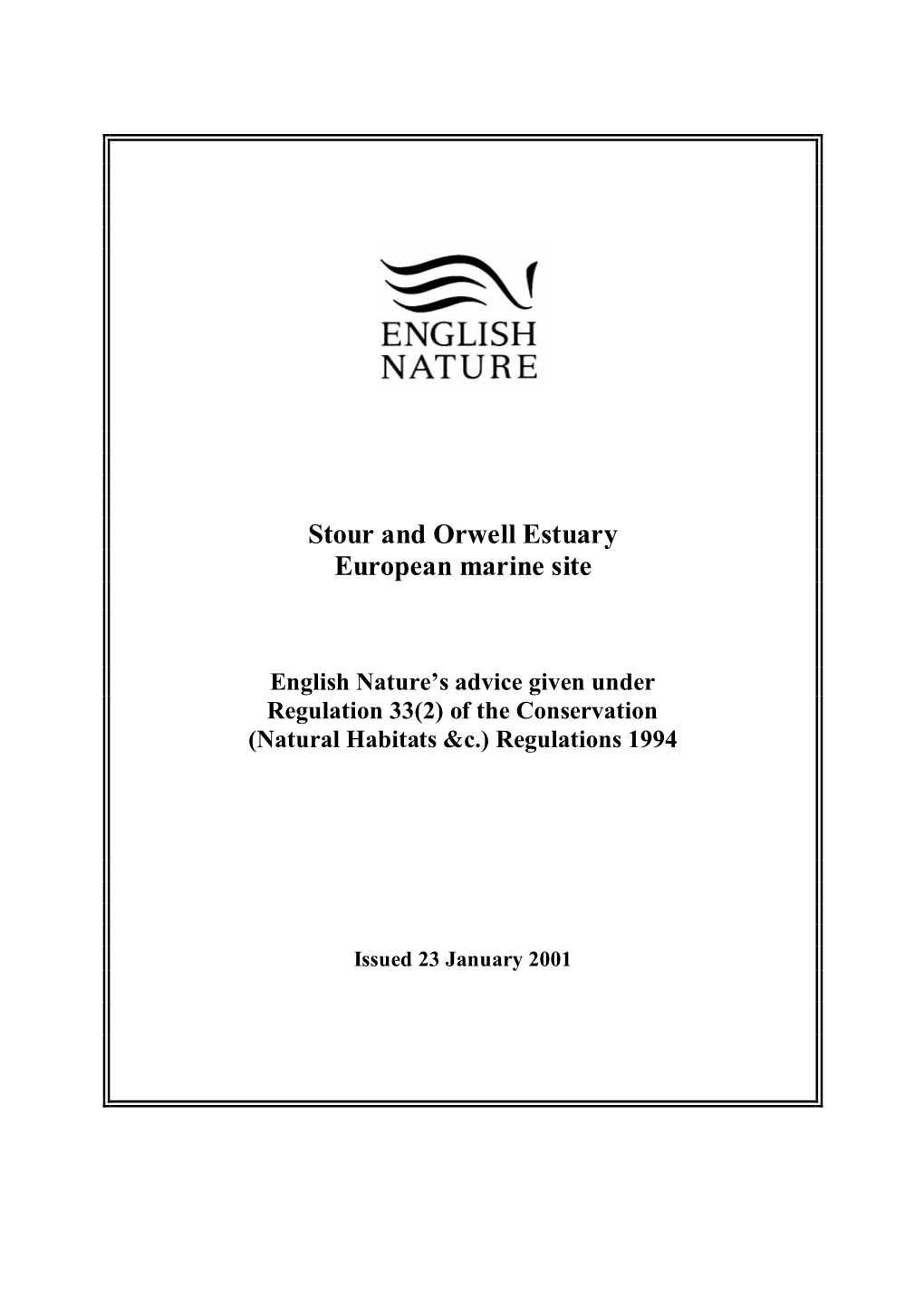 Stour and Orwell Estuary European Marine Site