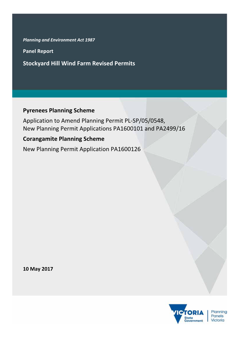 Stockyard Hill Wind Farm Revised Permits Pyrenees Planning