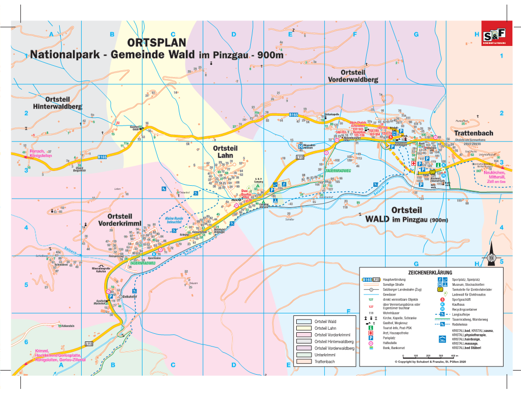 ORTSPLAN 4A 4 1 Nationalparknationalpark - Gemeinde Waldwald Im Pinzgau - 900M 1 3 3A 2 28 25 6 29 8 Ortsteilortsteil 7 Vvorderwaldbergorderwaldberg