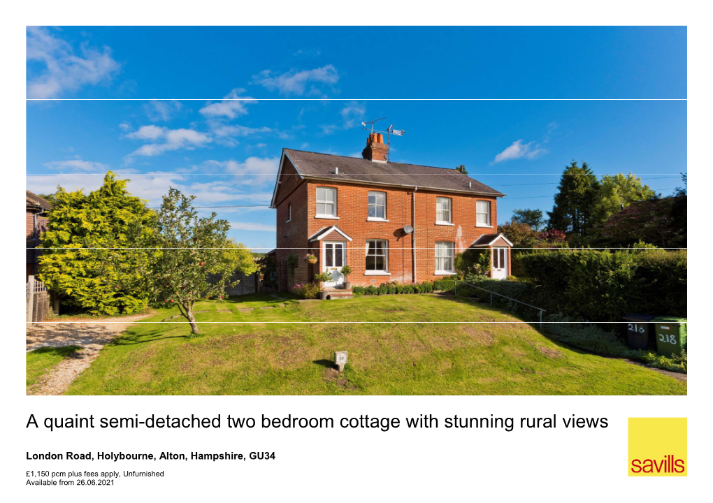 A Quaint Semi-Detached Two Bedroom Cottage with Stunning Rural Views