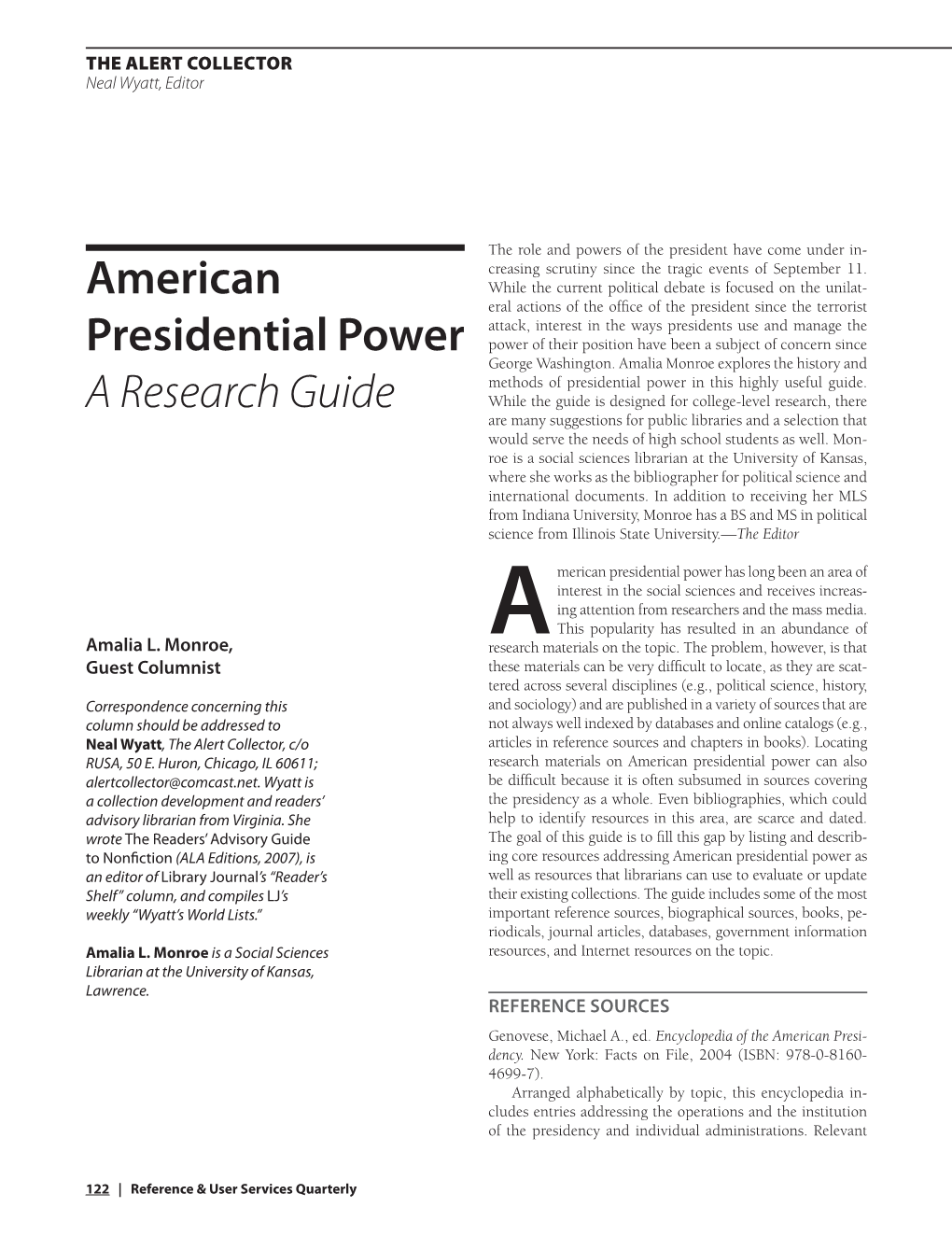 American Presidential Power a Research Guide