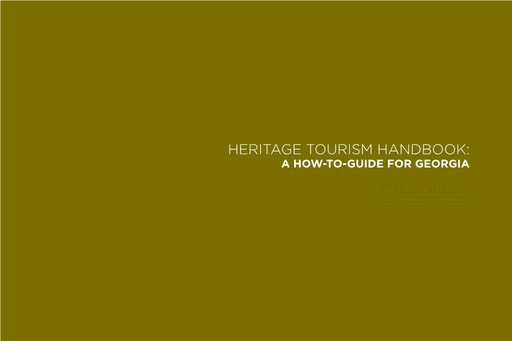 Heritage Tourism Handbook