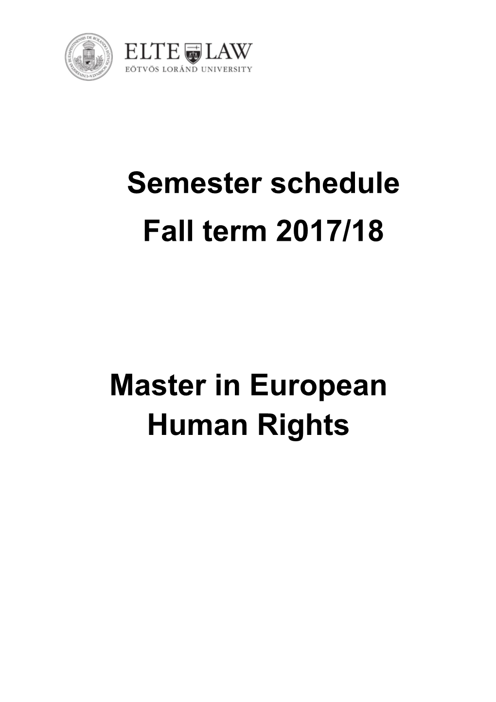 Master in European Human Rights