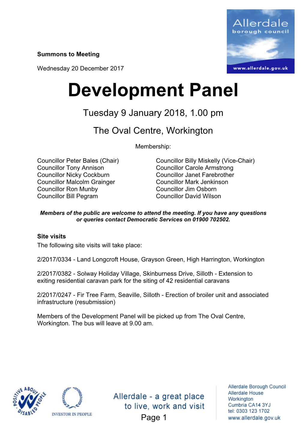 (Public Pack)Agenda Document for Development Panel, 09/01/2018 13
