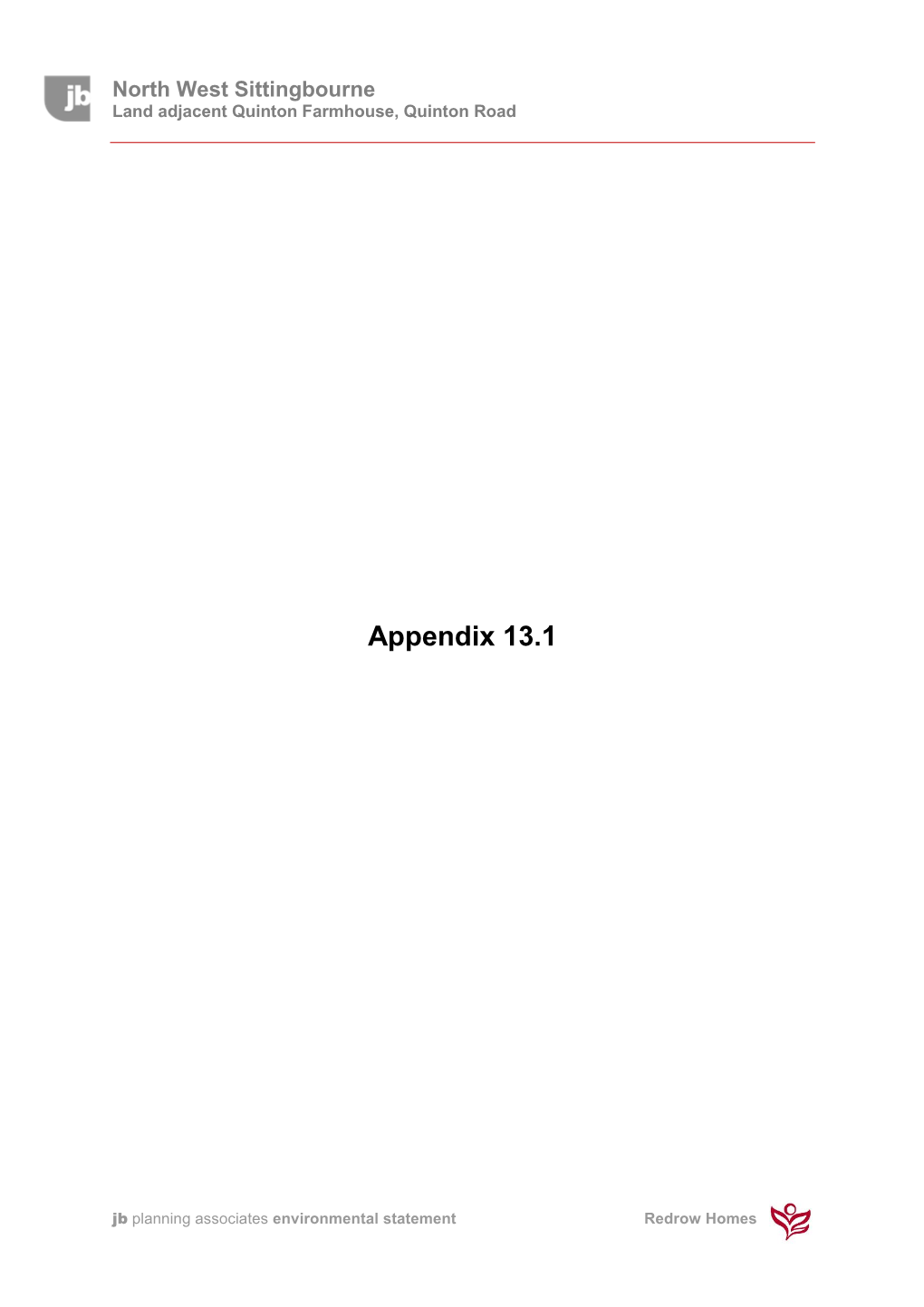 Appendix 13.1