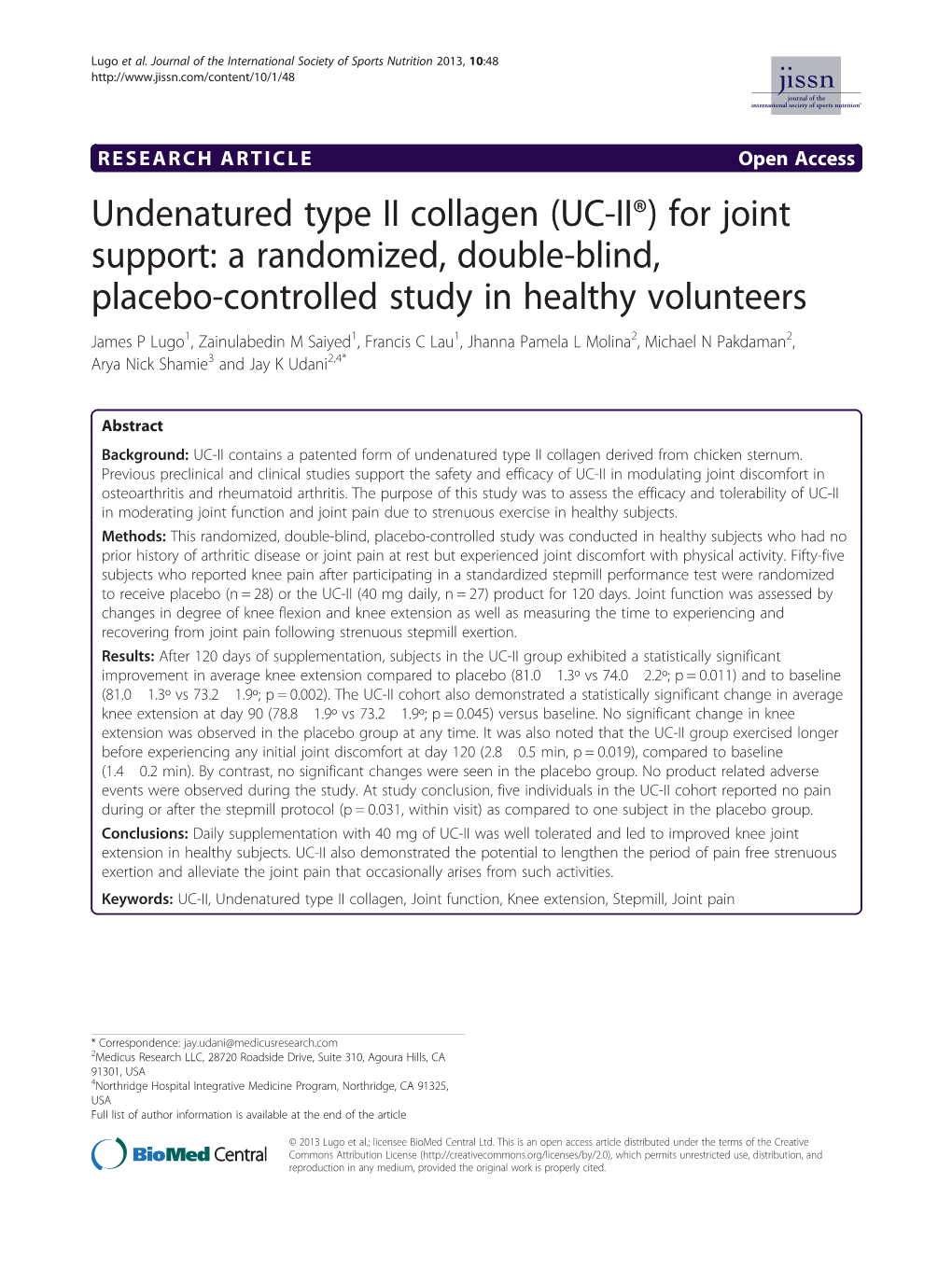 Undenatured Type II Collagen (UC-II®)