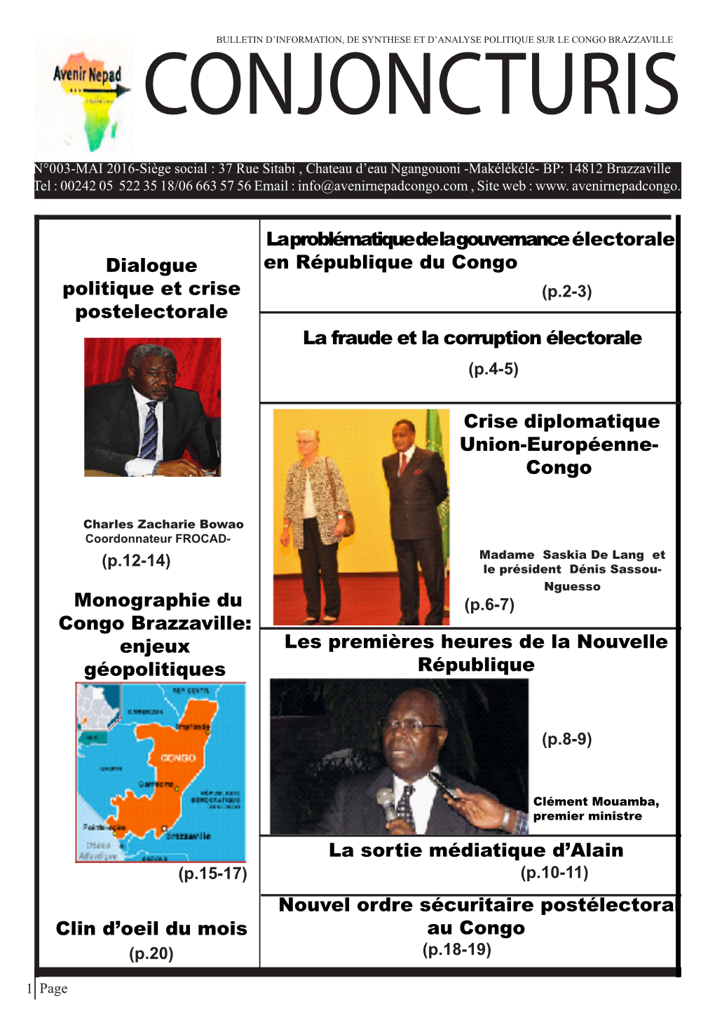 La Problématique De La Gouvernance Électorale En République Du Congo