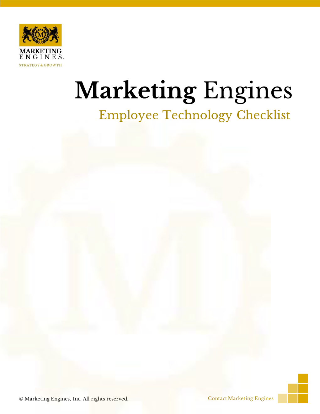 Marketing Engines Employee Technology Checklist