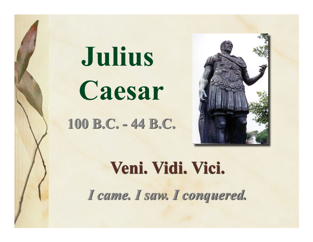 Caesar Powerpoint-Introduction