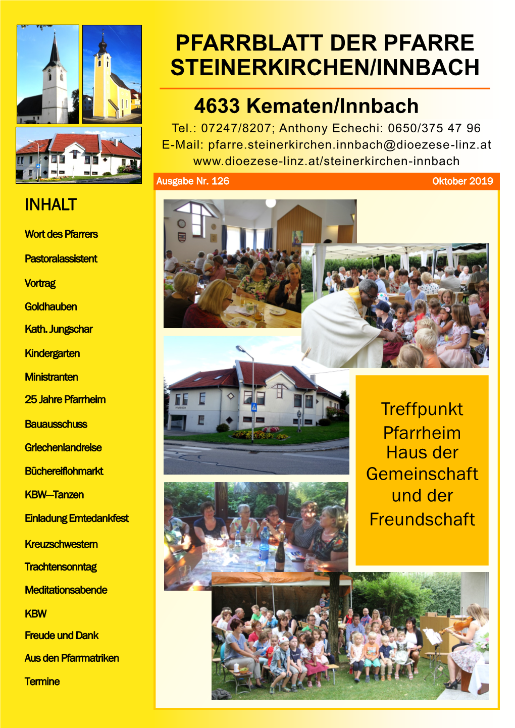 Pfarrblatt Der Pfarre Steinerkirchen