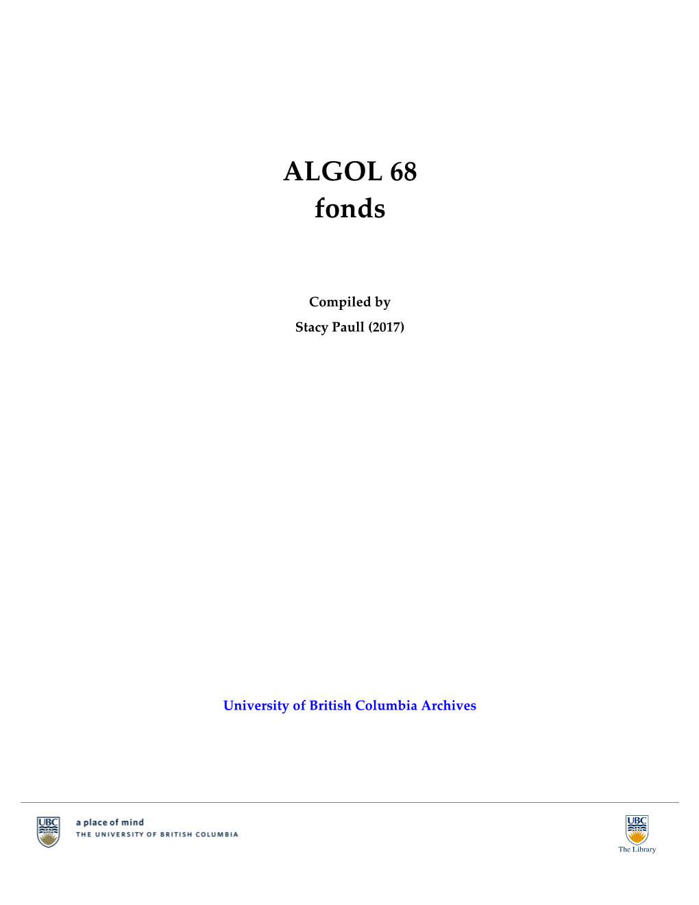 ALGOL 68 Fonds