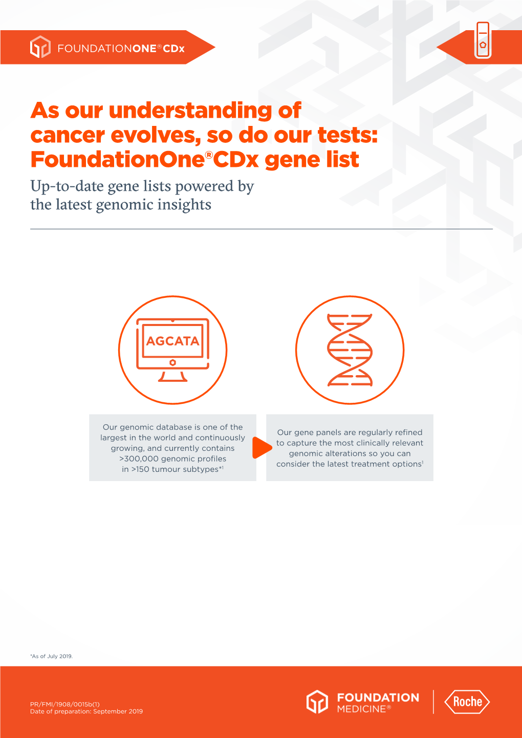 Foundationone®Cdx Gene List Up-To-Date Gene Lists Powered by the Latest Genomic Insights