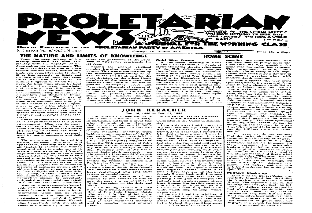 Vol. 27, No. 3, Whole No. 299, Mar 1958