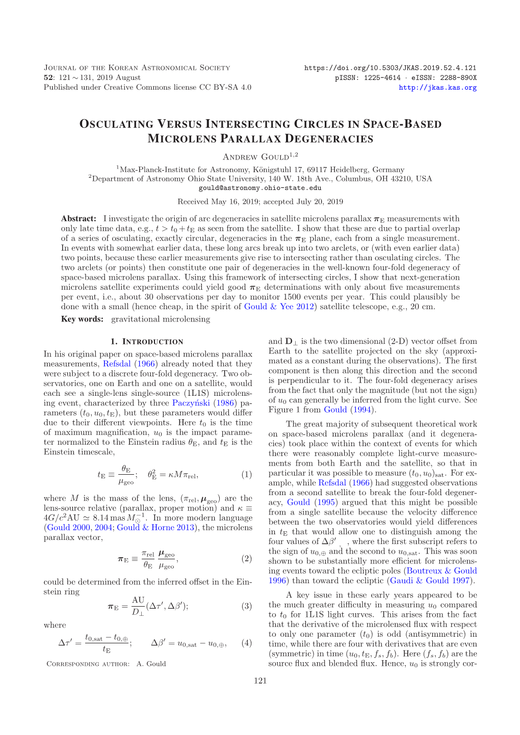 Osculating Versus Intersecting Circles In