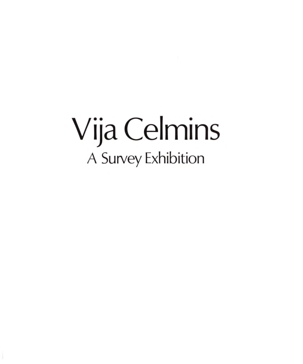 Vija Celmins a Suivey Exhibition Vija Celmins, 1977 Photograph by Mimi Jacobs Vija Celmins a Survey Exhibition