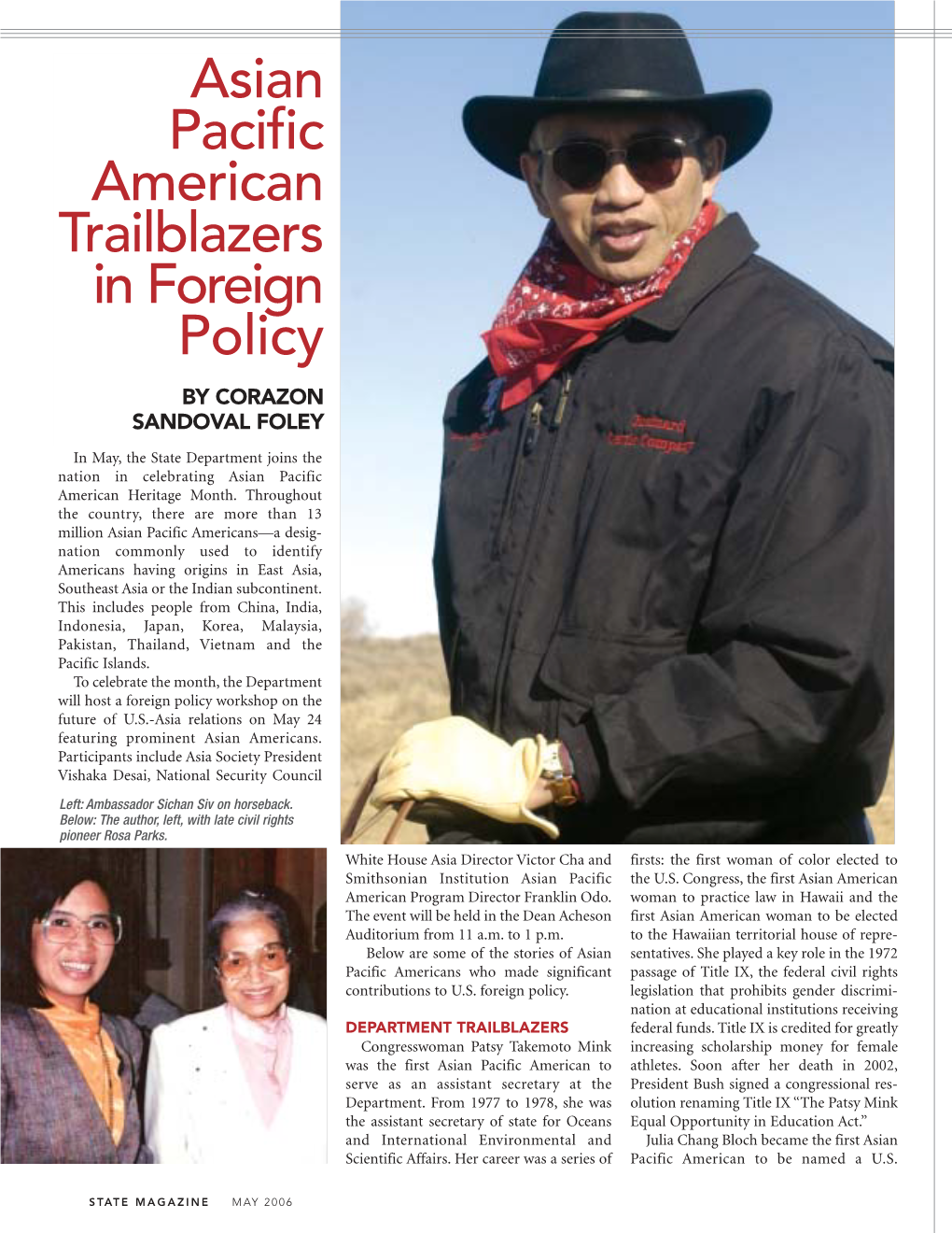 Asian Pacific American Trailblazers in Foreign Policy by CORAZON SANDOVAL FOLEY