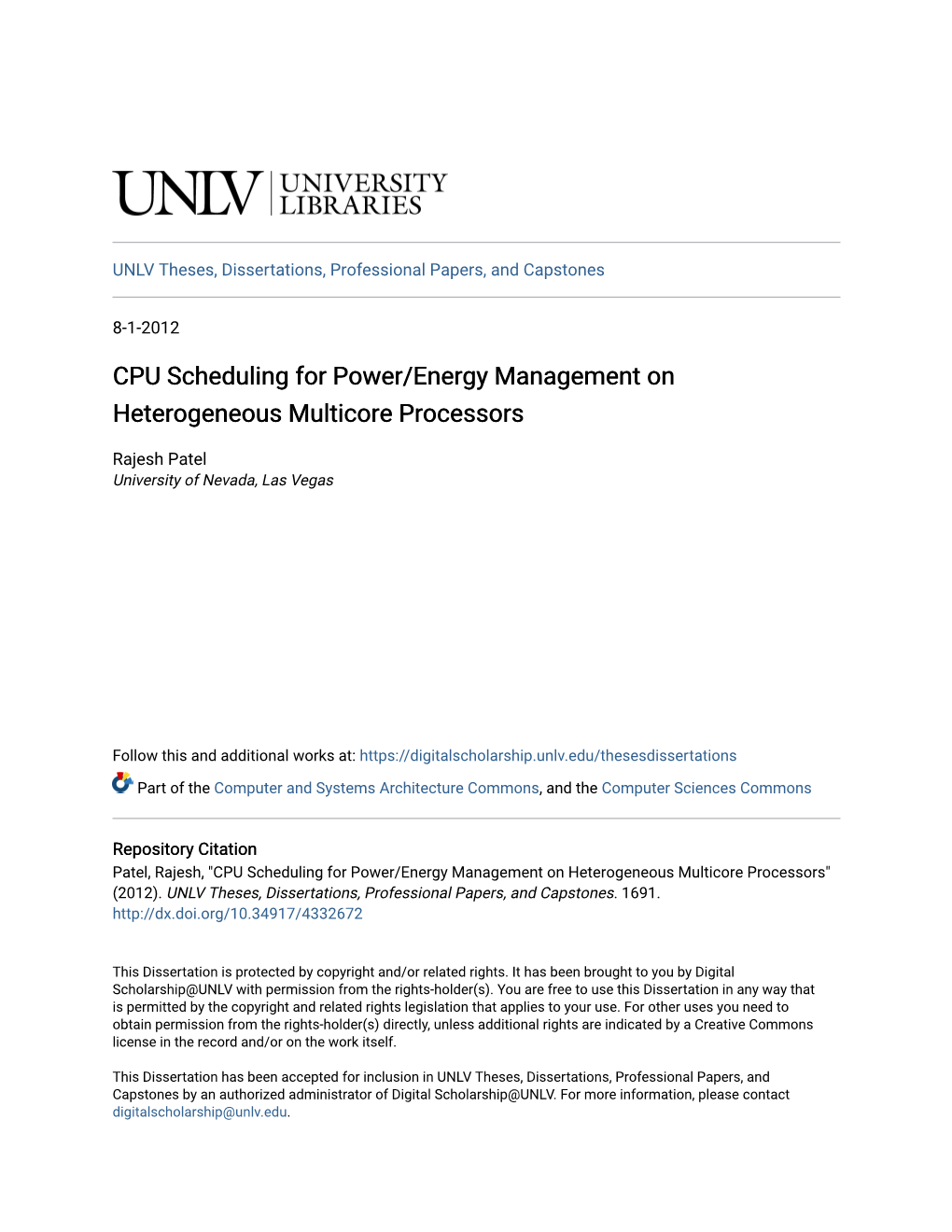 CPU Scheduling for Power/Energy Management on Heterogeneous Multicore Processors