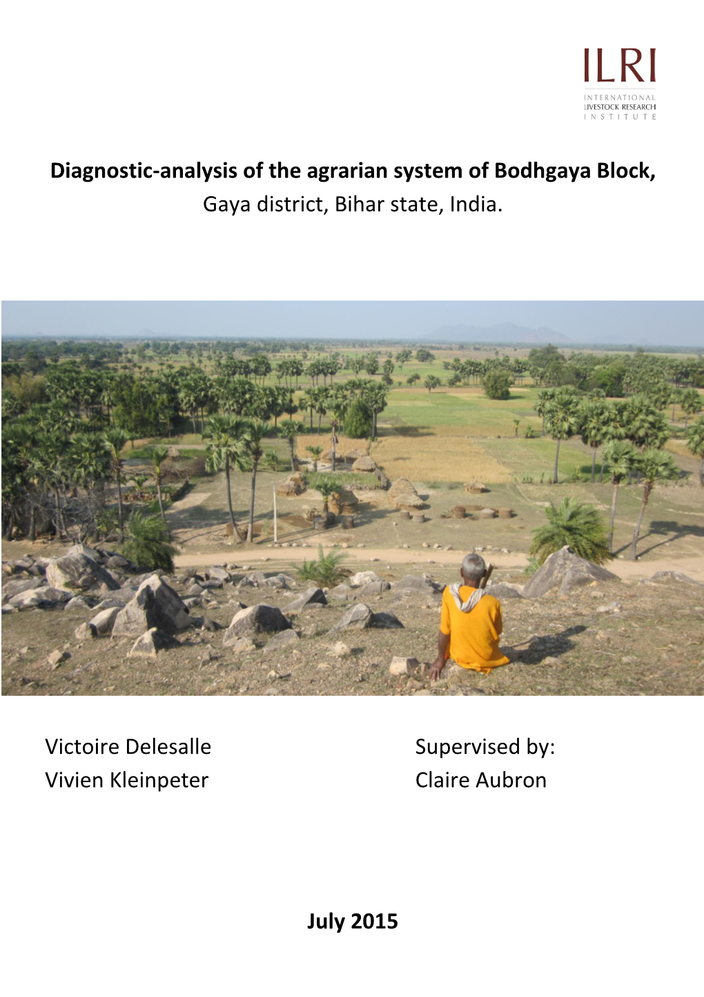 Diagnostic-Analysis of the Agrarian System of Bodhgaya Block, Gaya District, Bihar State, India