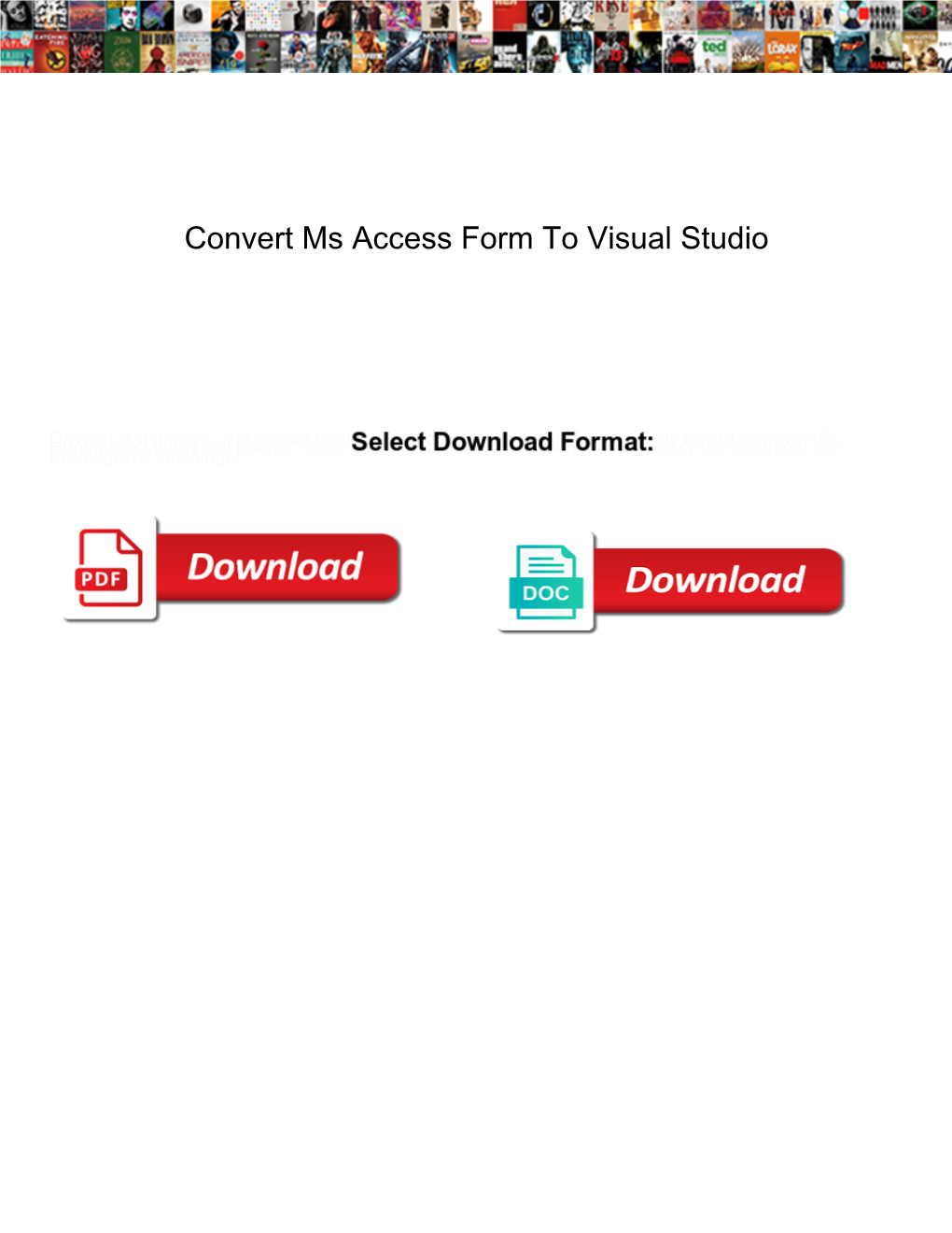 Convert Ms Access Form to Visual Studio