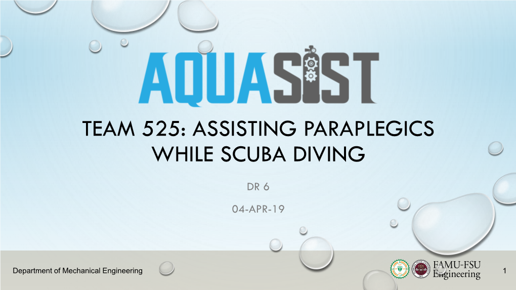 Team 525: Assisting Paraplegics While Scuba Diving