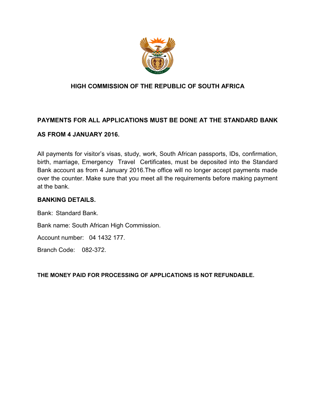 High Commission of the Republic of South Africa