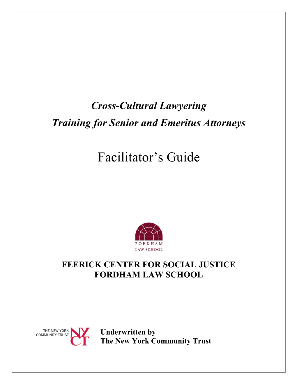 Cross-Cultural Lawyering Training for Senior and Emeritus Attorneys