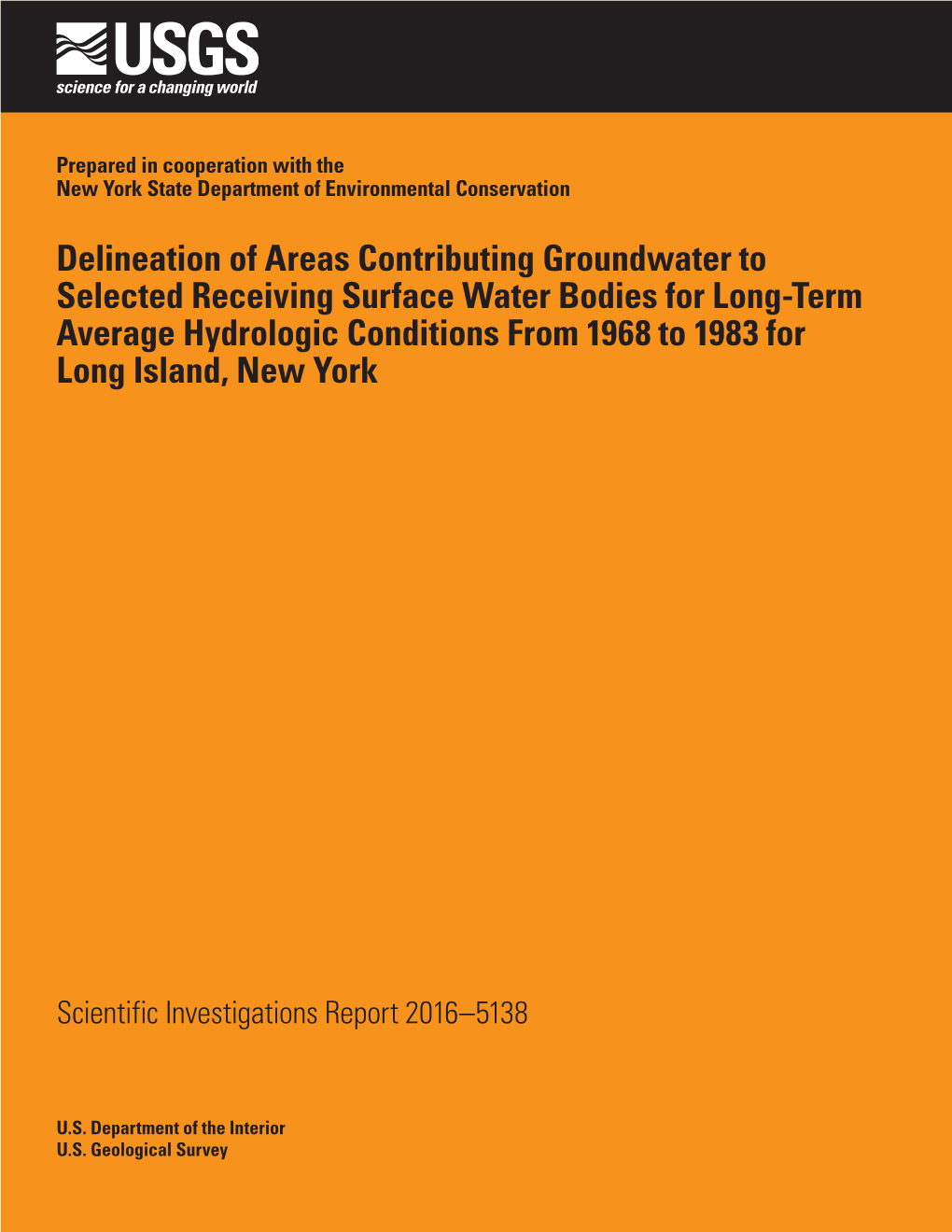 Delineation of Areas Contributing Groundwater to Selected Receiving
