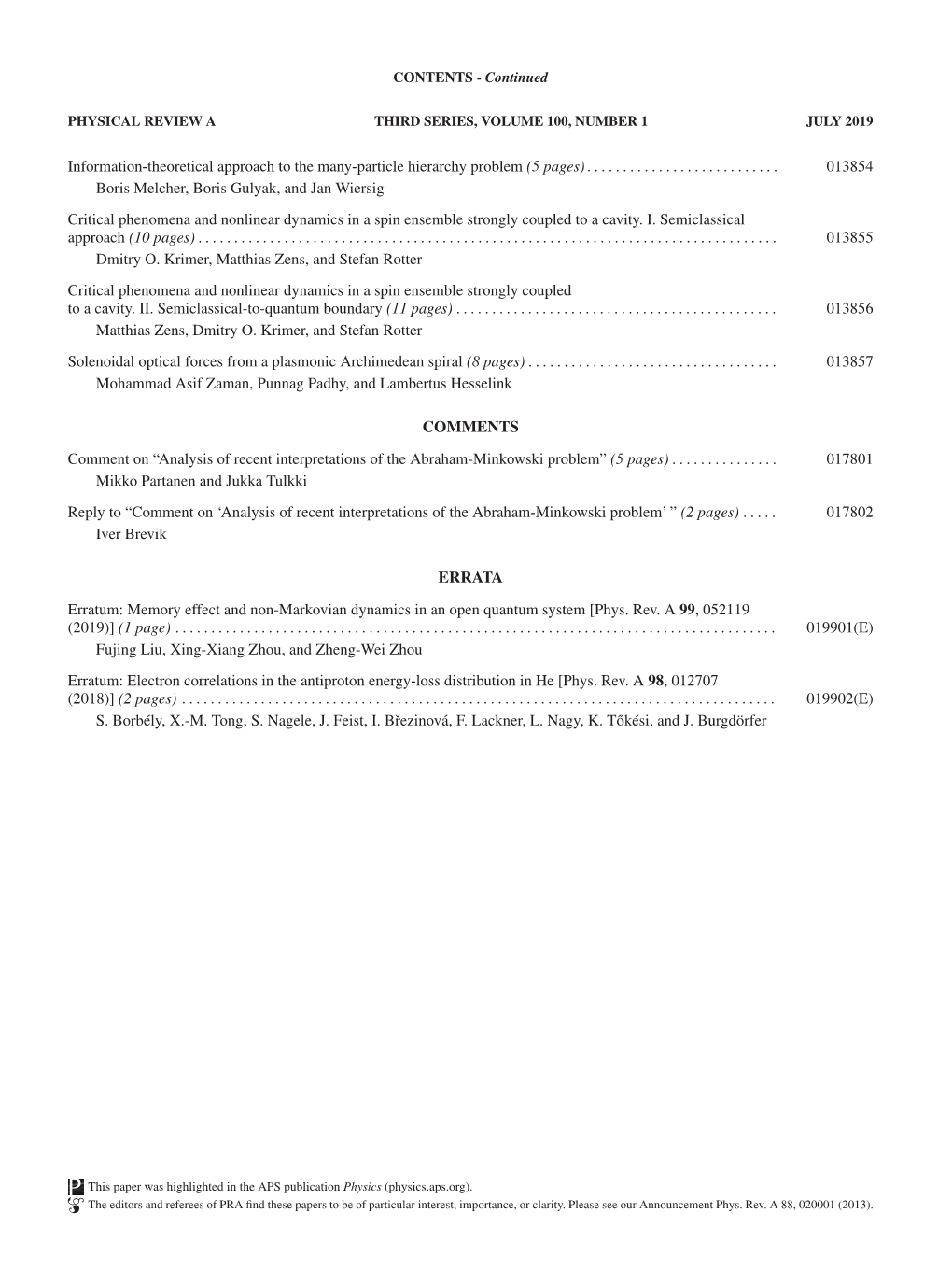 Table of Contents (Print, Part 2)