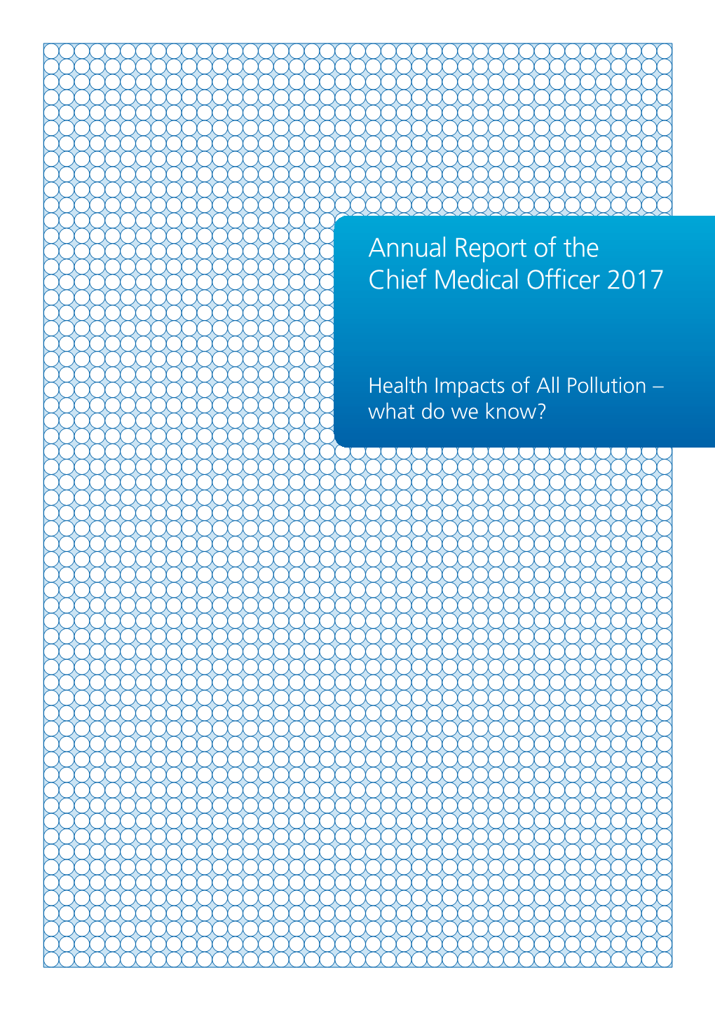Annual Report of the Chief Medical Officer 2017 Medical Officer 2017 Officer Medical