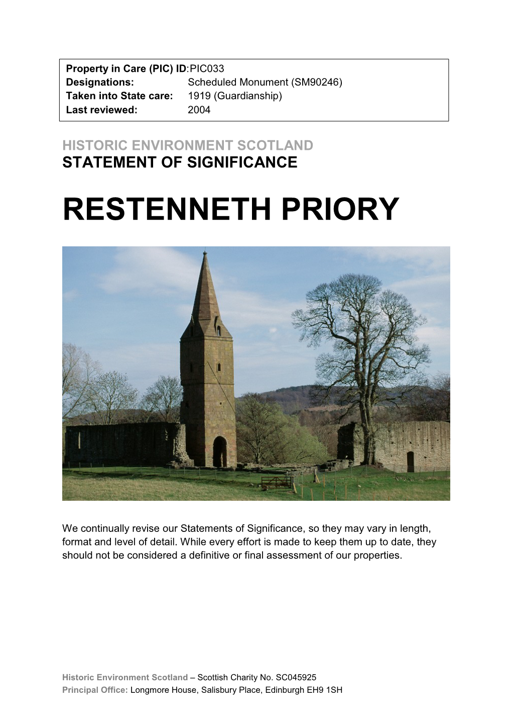 Restenneth Priory
