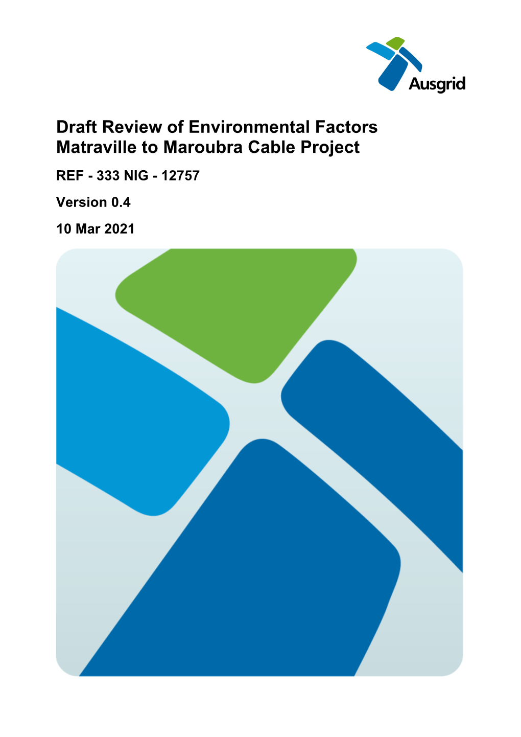 Draft Review of Environmental Factors Matraville to Maroubra